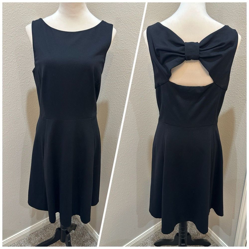 kate spade Black Backless Bow A-Line Dress